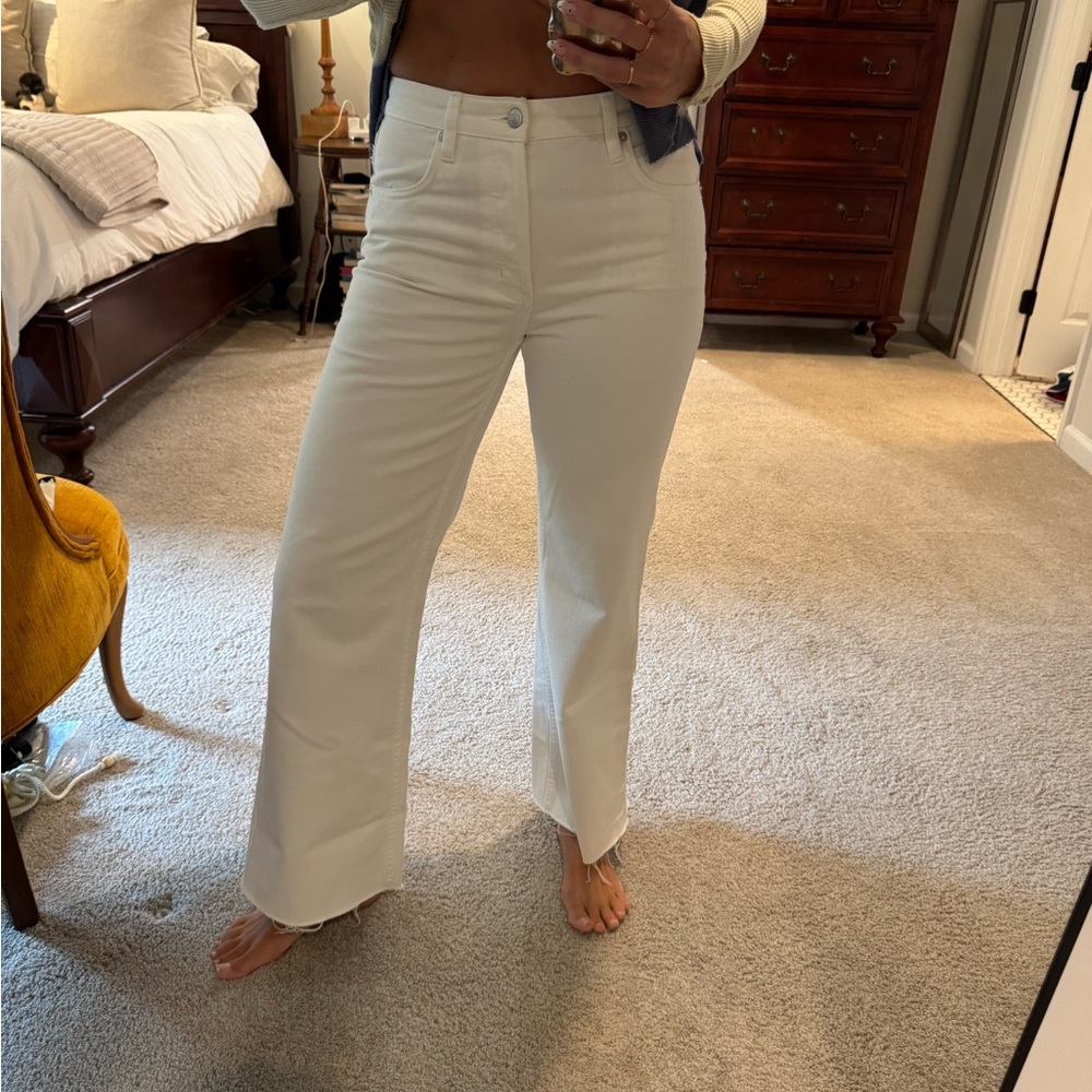 We The Free Cream Flare Jeans